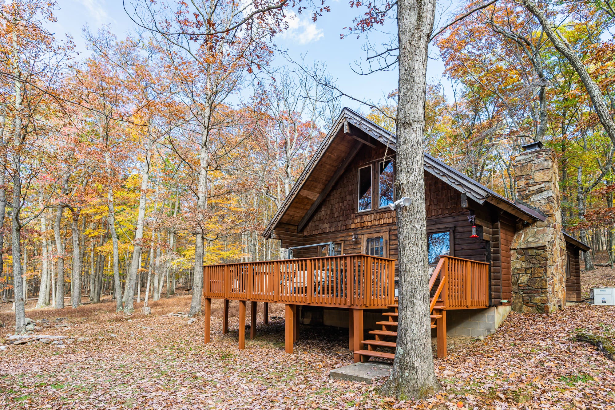 Camper submitted image from Cabin in Woods w/Loft, Hot tub, Deck, Fire Pit, WiFi - 1