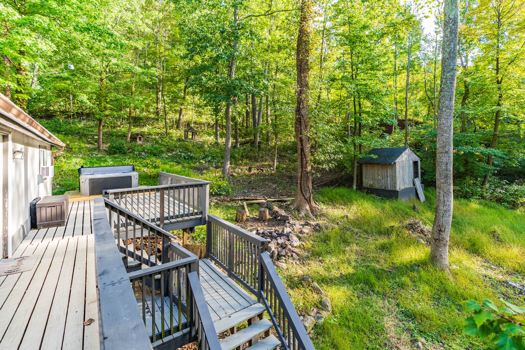 The Dyrt's photo of a cabin at Hot Tub, Wraparound Deck, & WiFi at Chalet Cabin near Hedgesville, WV