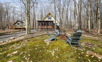 The Dyrt's photo of a cabin at Hot Tub, Lake/Beach, Pools, & WiFi at Chalet Cabin near Tamaqua, PA