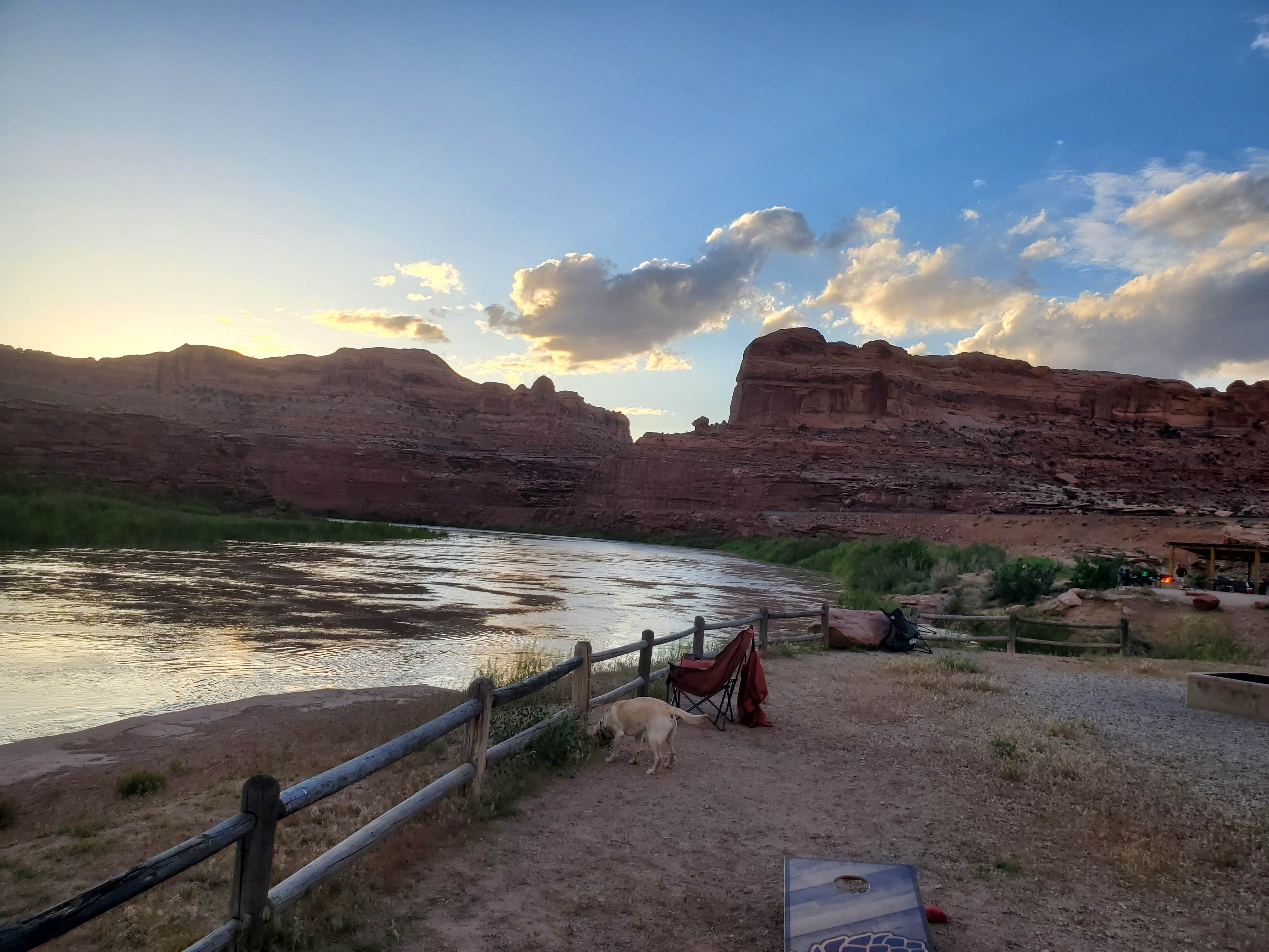 kyle's photo of camping with pets at Gold Bar Group Sites near Moab, UT
