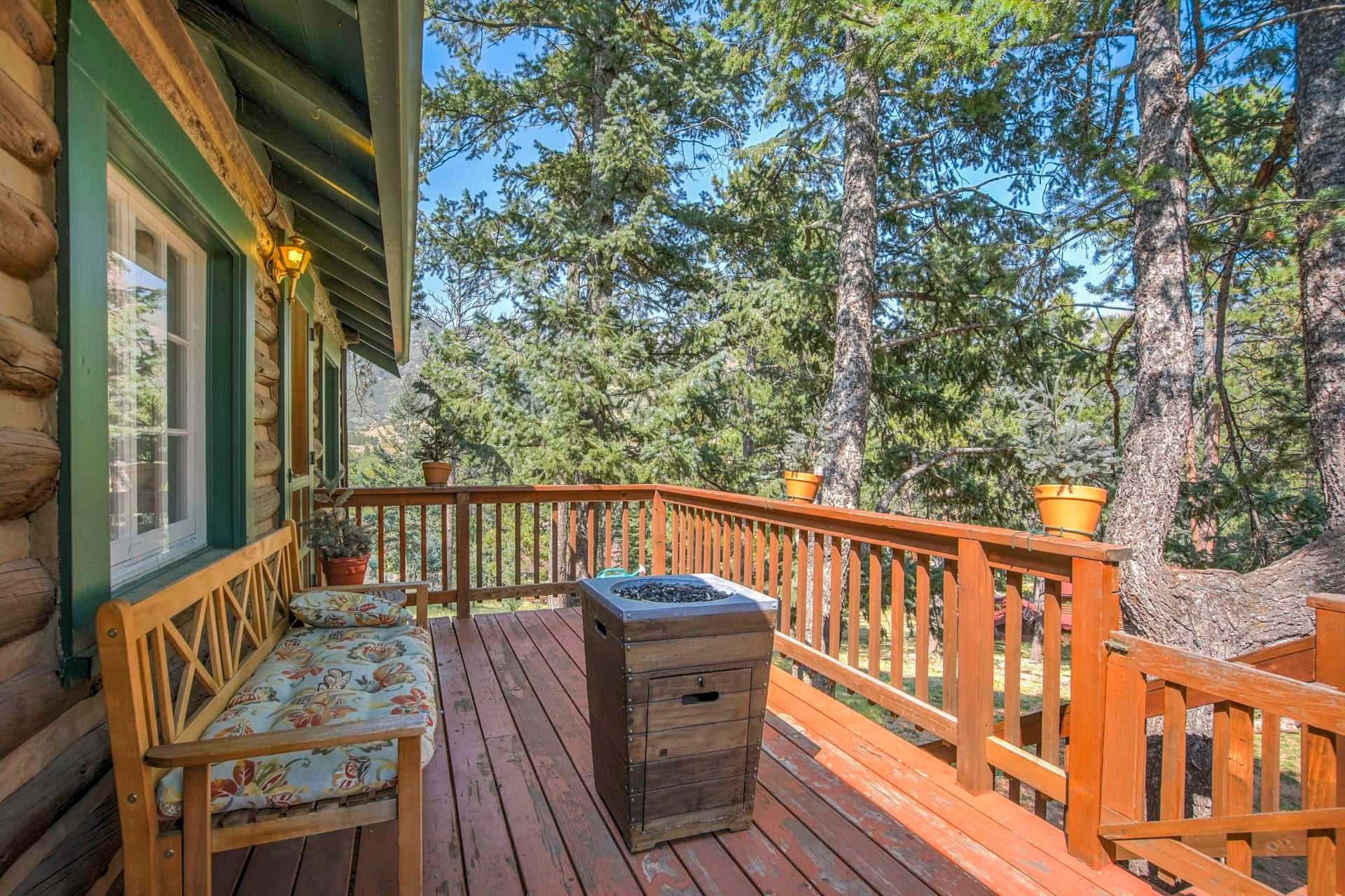 Camper submitted image from Wine Gazebo___Pikes Peak Mountain Log Cabin for 2 - 2