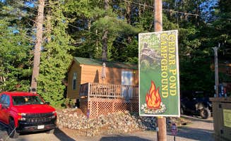 Ron D.'s photo of a cabin at Cedar Pond Campground near Gilead, ME