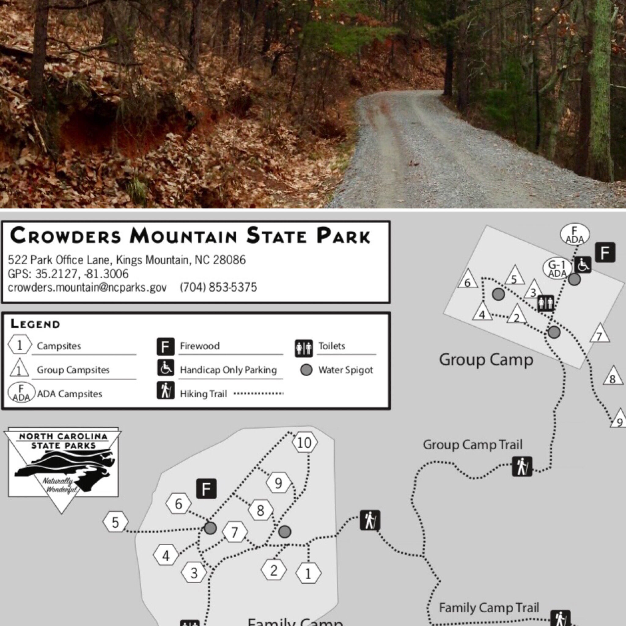 All campsites are hike-i, but note that there are a couple ADA sites in the group camp and you can get permission to drive up to the campground area to access them