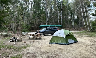 Camping near Moose Falls Campsite — Bigelow Ecological Reserve: Myer's Lodge East, Stratton, Maine