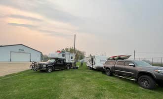 Camping near Lion Park at Lake Upsilon: Pierce County Fair Grounds, Towner, North Dakota