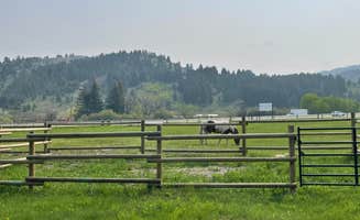 Dylan R.'s photo of camping with a horse at VangoBoon near Wilsall, MT