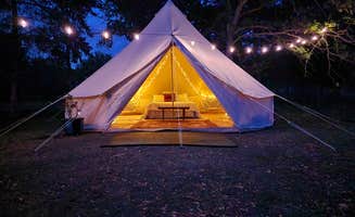 Steffenie G.'s photo of glamping accommodations at The Park at Brushy Creek near Lone Oak, TX