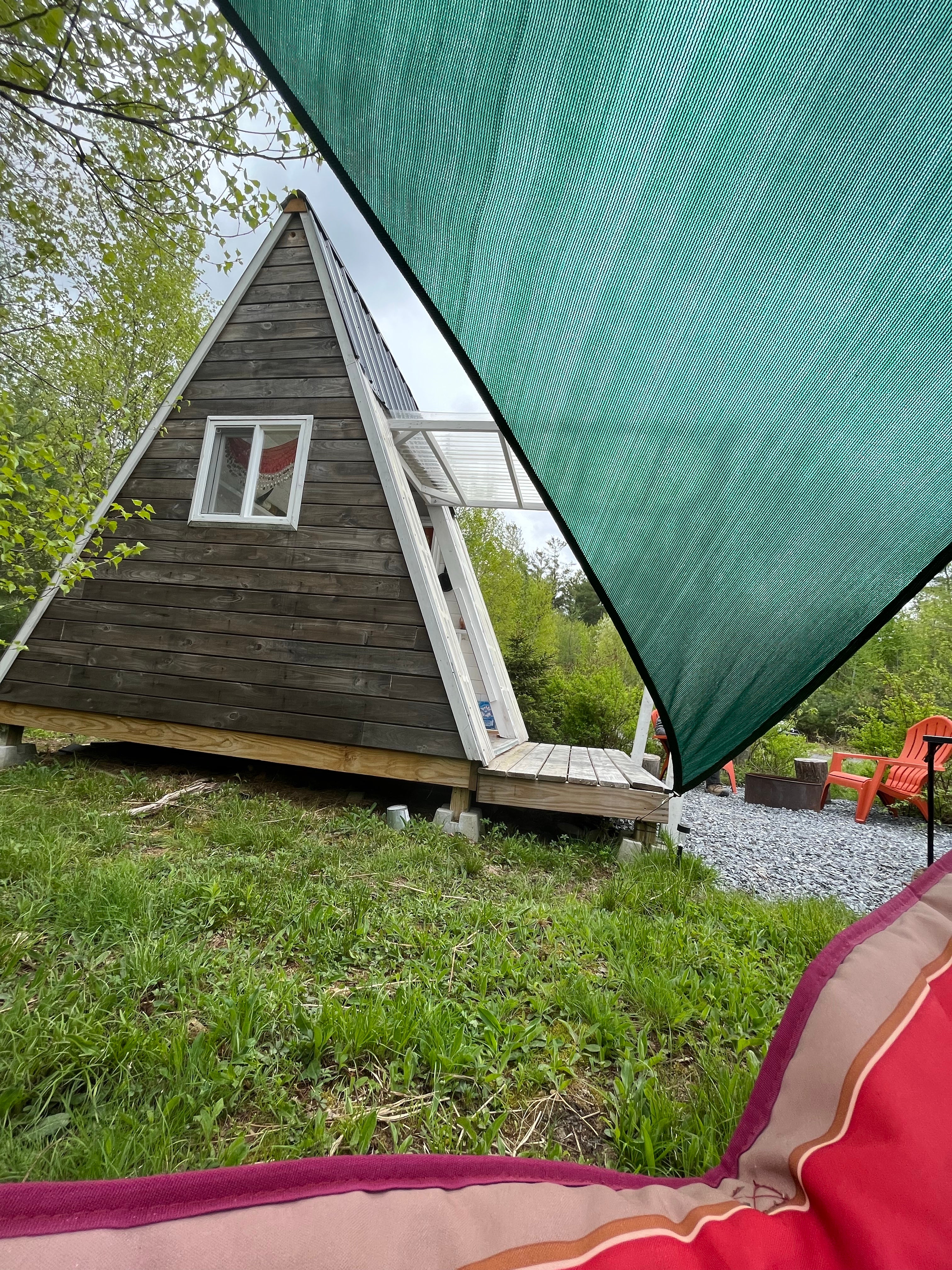 Camper submitted image from Micro A-Frame Cabin - 3