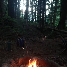 There are nice fire rings in camp