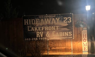 Hideaway 23 lakefront RV & Cabins