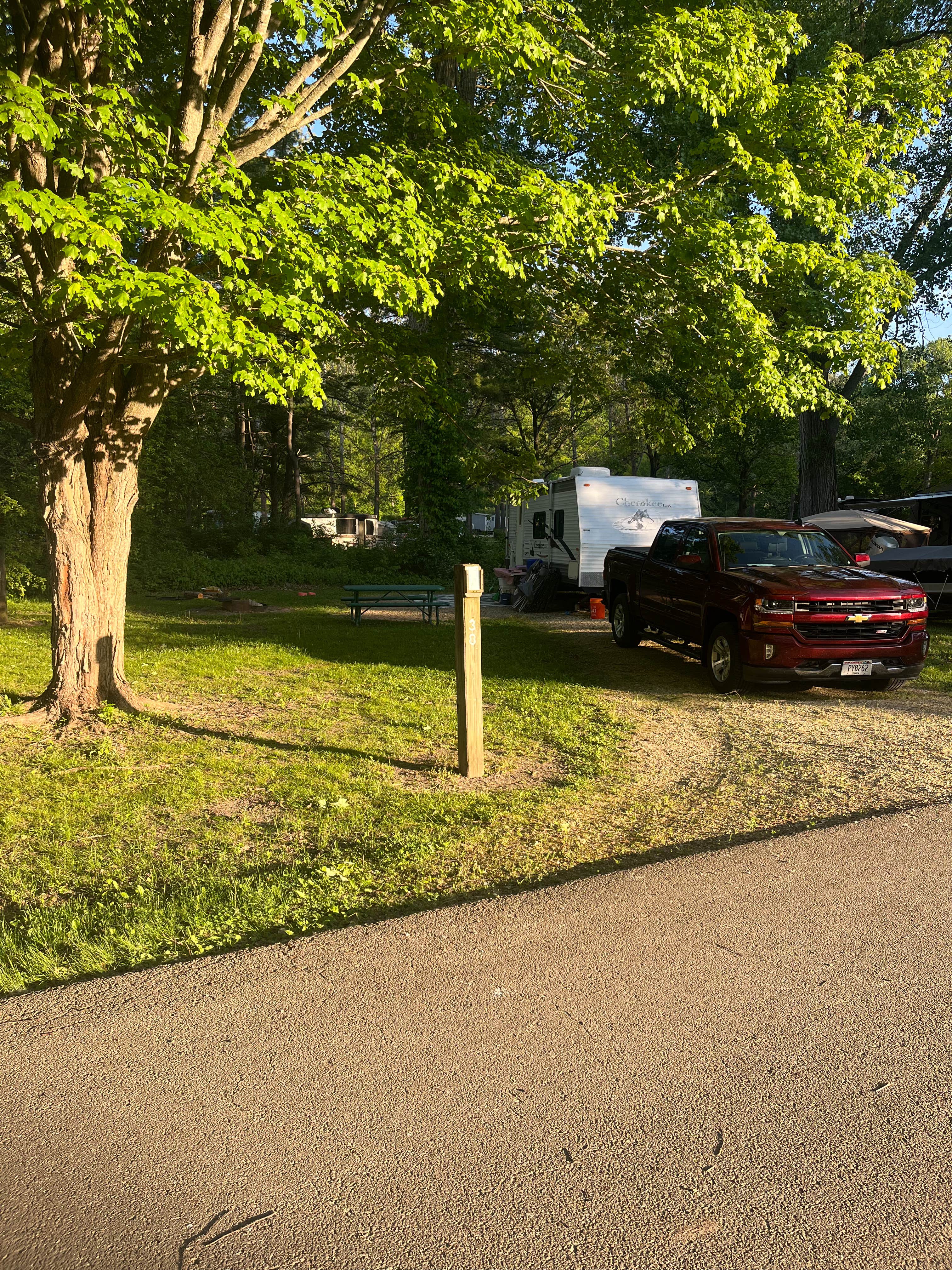 Hilary B.'s photo of rv camping at Mississippi Palisades State Park Campground near Savanna, IL