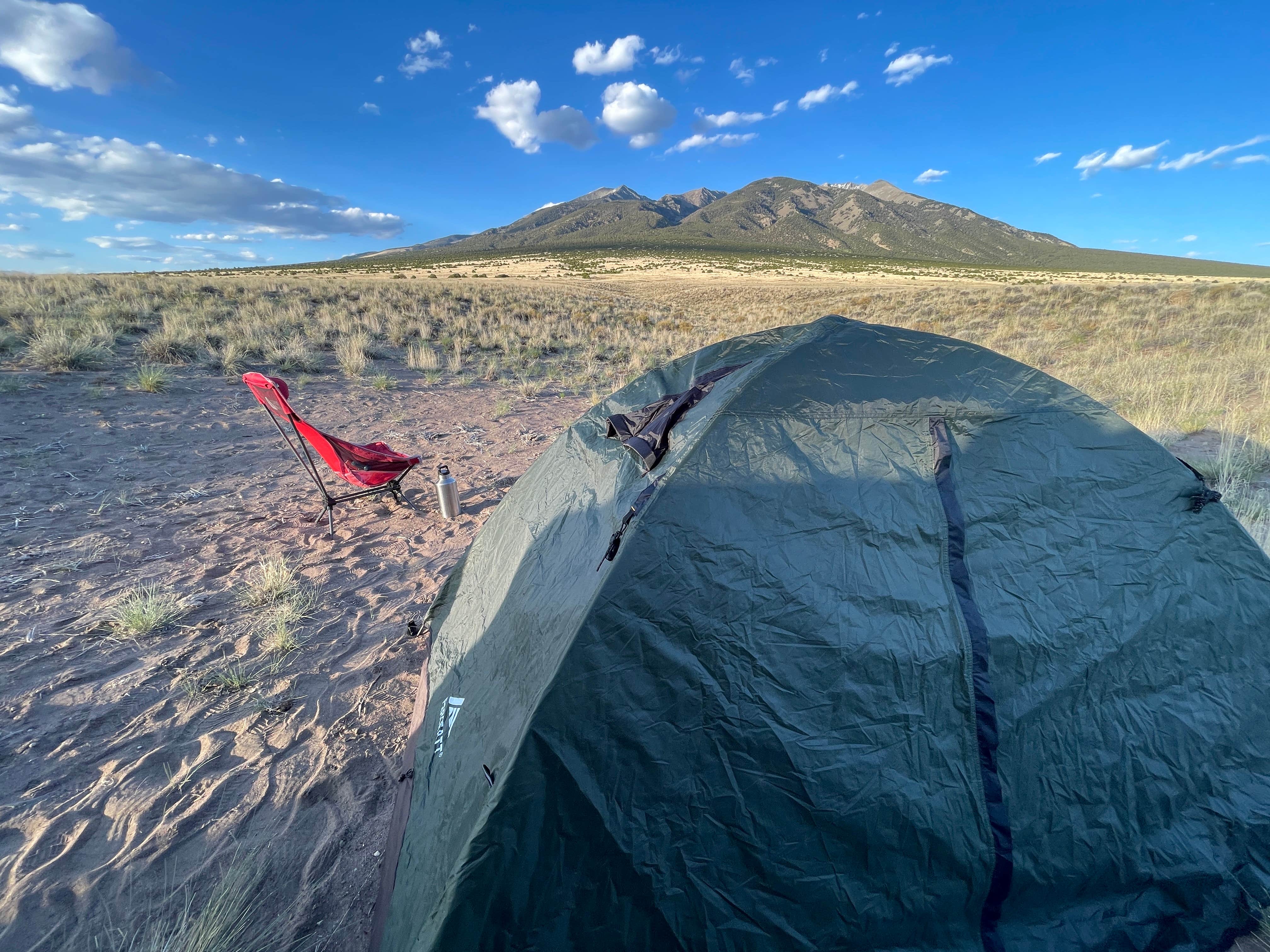 Rachael R.'s photo of tent camping at Great Sand Dunes Dispersed near Saguache, CO