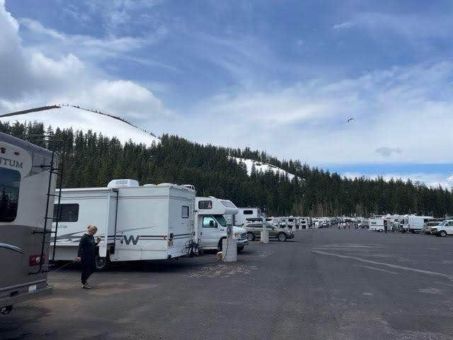 Laura M.'s photo of rv camping at Mt Bachelor Overnight RV Camping near Gilchrist, OR