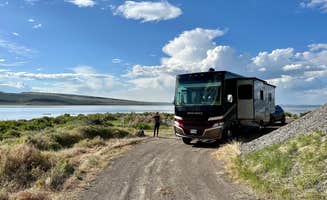 Ray & Terri F.'s photo of camping with pets at Lake Abert US 395 South Pullout Dispersed Camping near Lakeview, OR