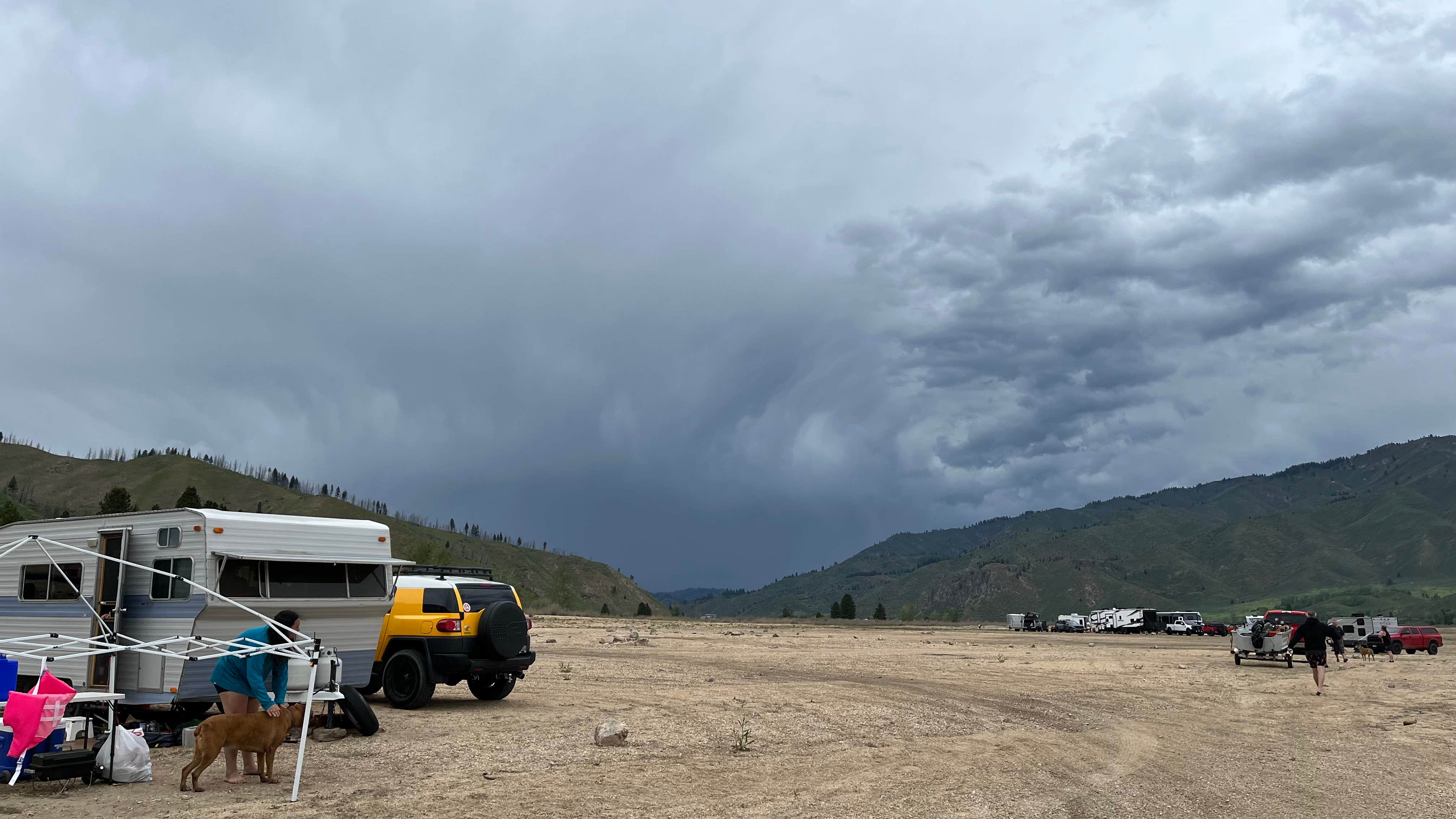 Kyle J.'s photo of camping with pets at Pine Campground near Sawtooth National Forest