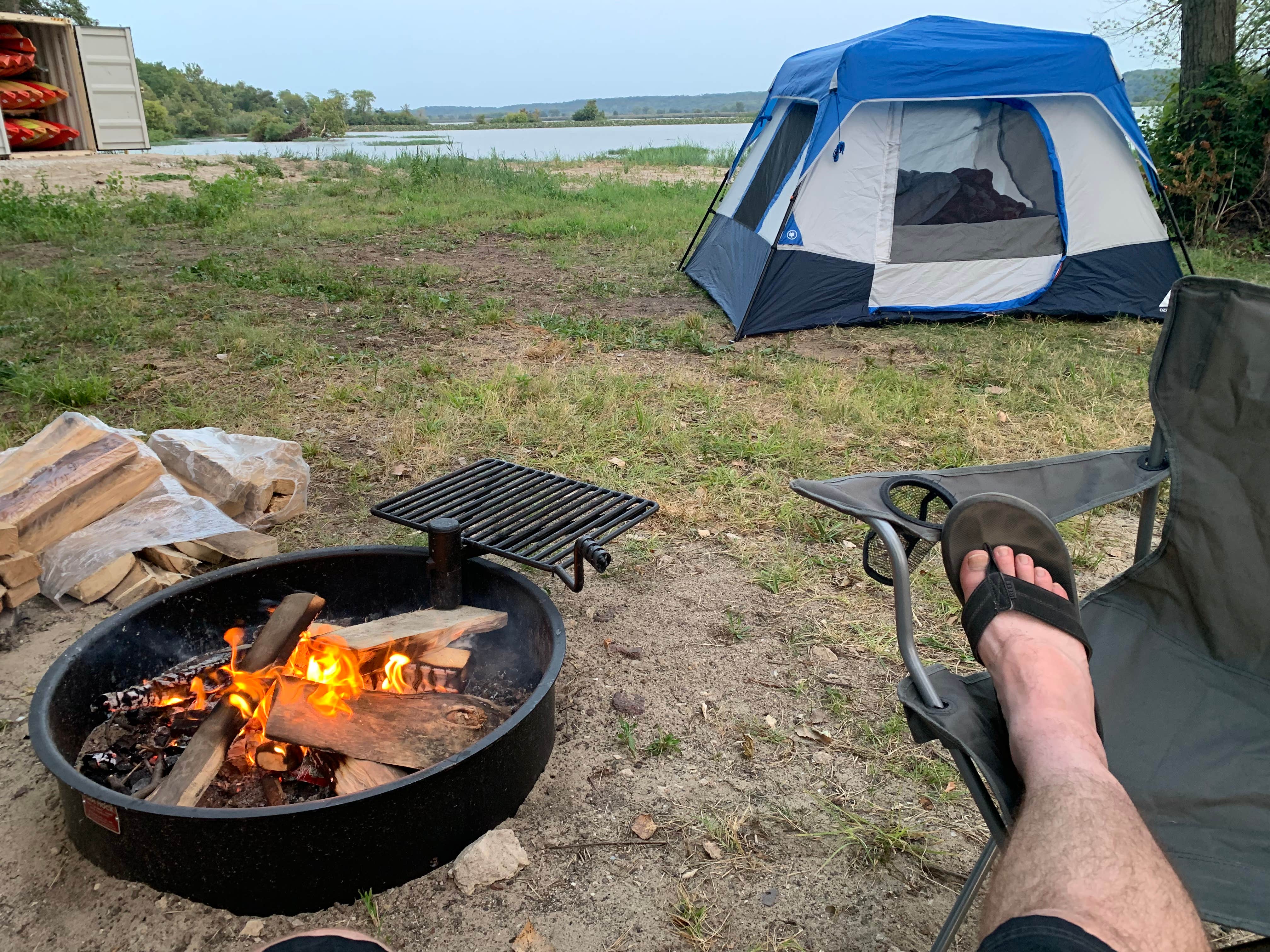 Erick B.'s photo of tent camping at Kayak Starved Rock Campground near Mineral, IL