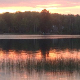 Sunset over Bass Lake