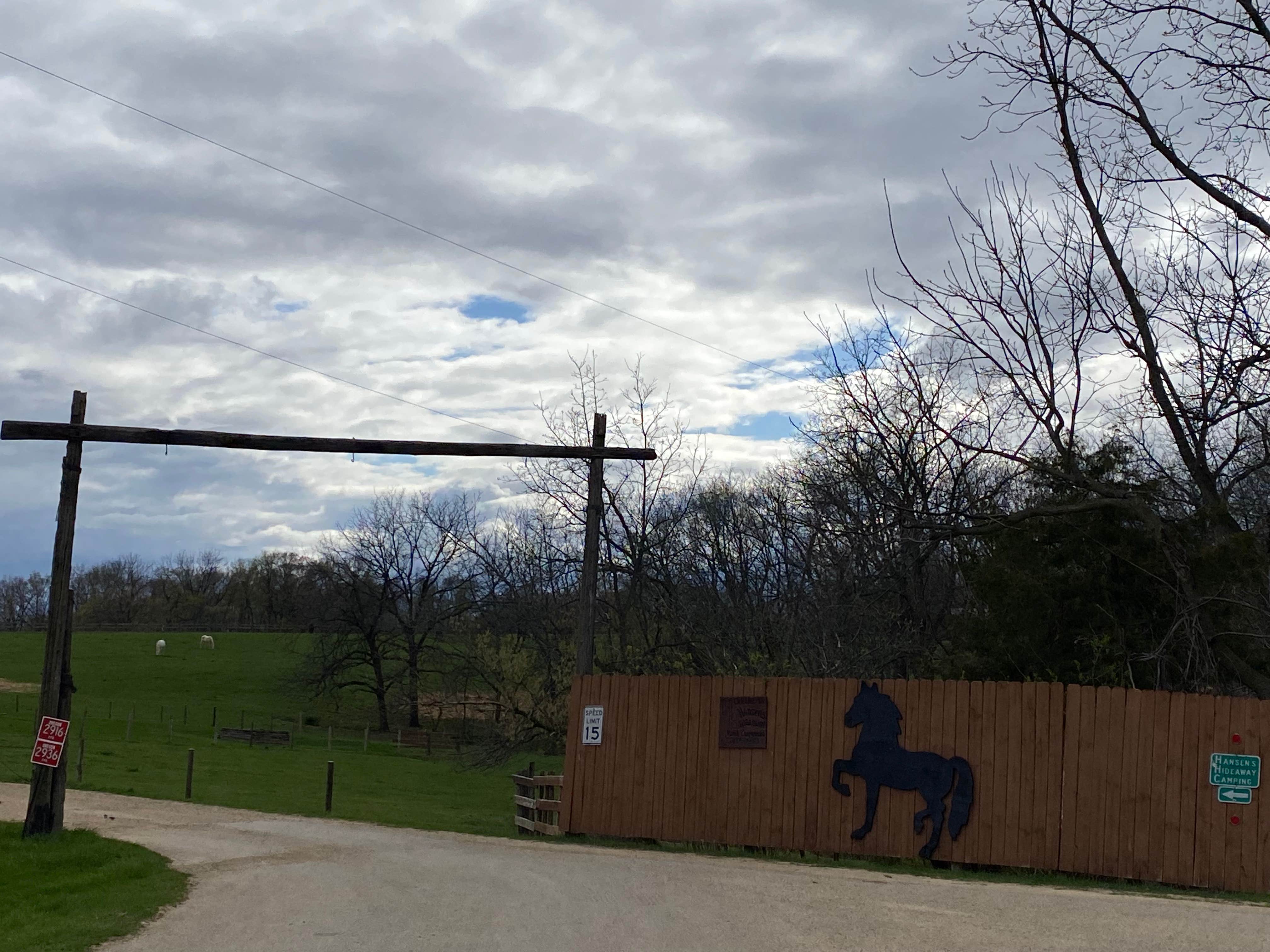 Stuart K.'s photo of camping with a horse at Hansen's Hideaway Ranch and Family Campground near North Utica, IL