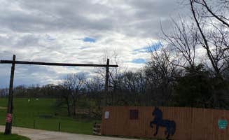 Stuart K.'s photo of camping with a horse at Hansen's Hideaway Ranch and Family Campground near North Utica, IL