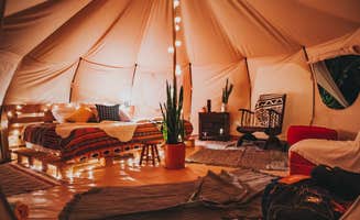 Mary H.'s photo of glamping accommodations at Sovereign Fireside Glampground near Valdese, NC