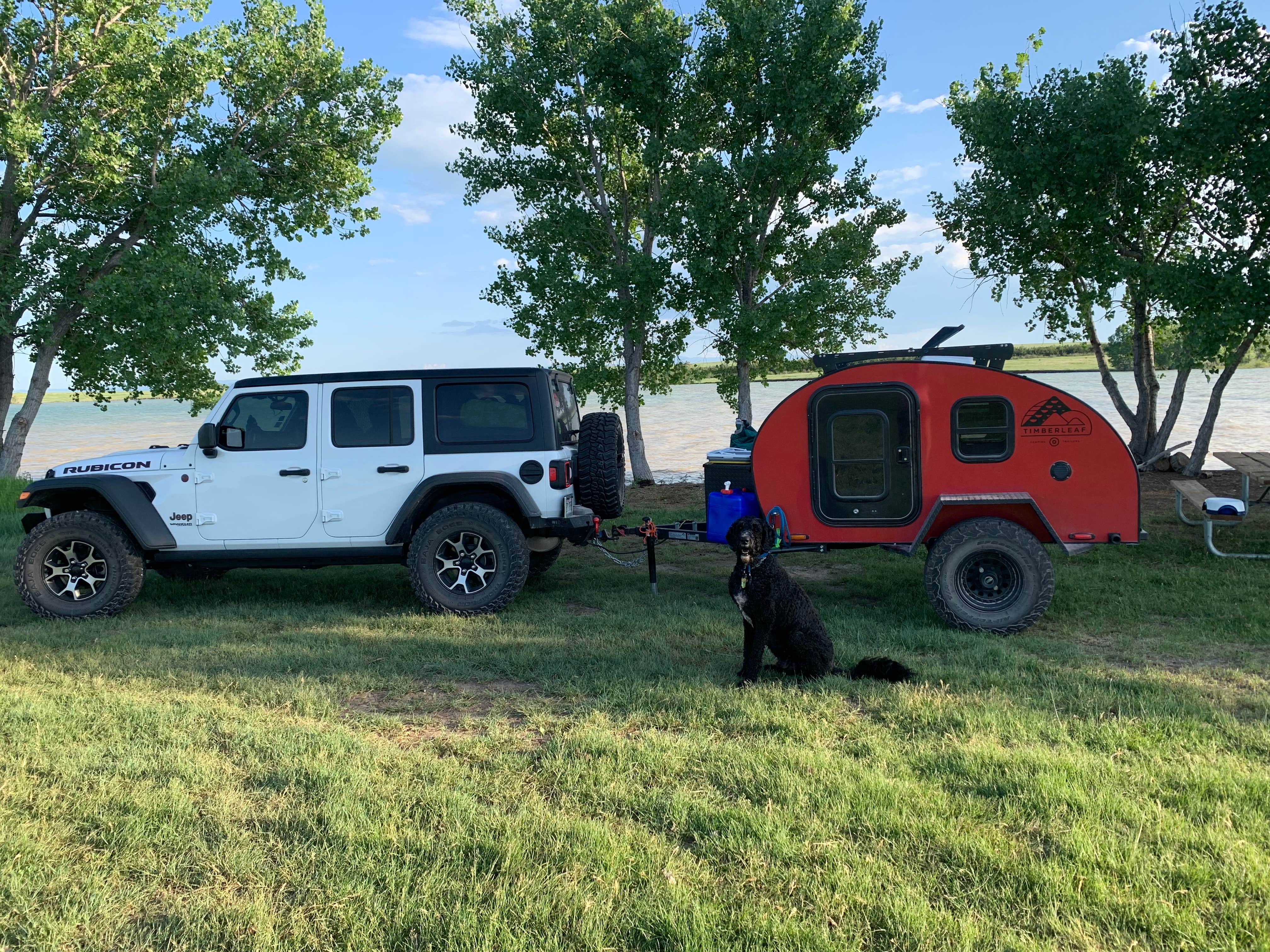 Tania N.'s photo of camping with pets at Belle Fourche Reservoir near Beulah, WY