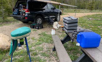 Bryan P.'s photo of camping with pets at North Fork Campground (WY) near Elk Mountain, WY