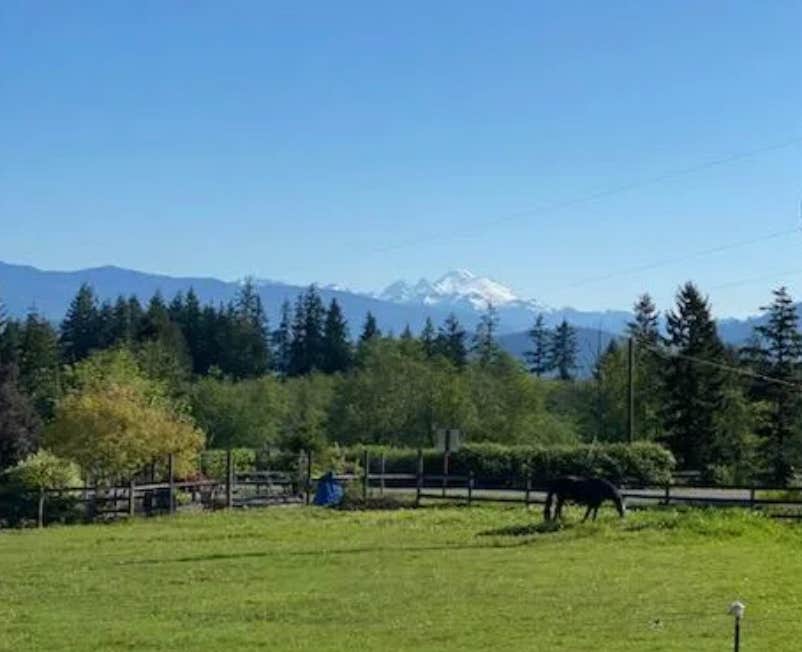 Lucia M.'s photo of camping with a horse at Greenstone Farm Camping near Mt. Baker-Snoqualmie National Forest