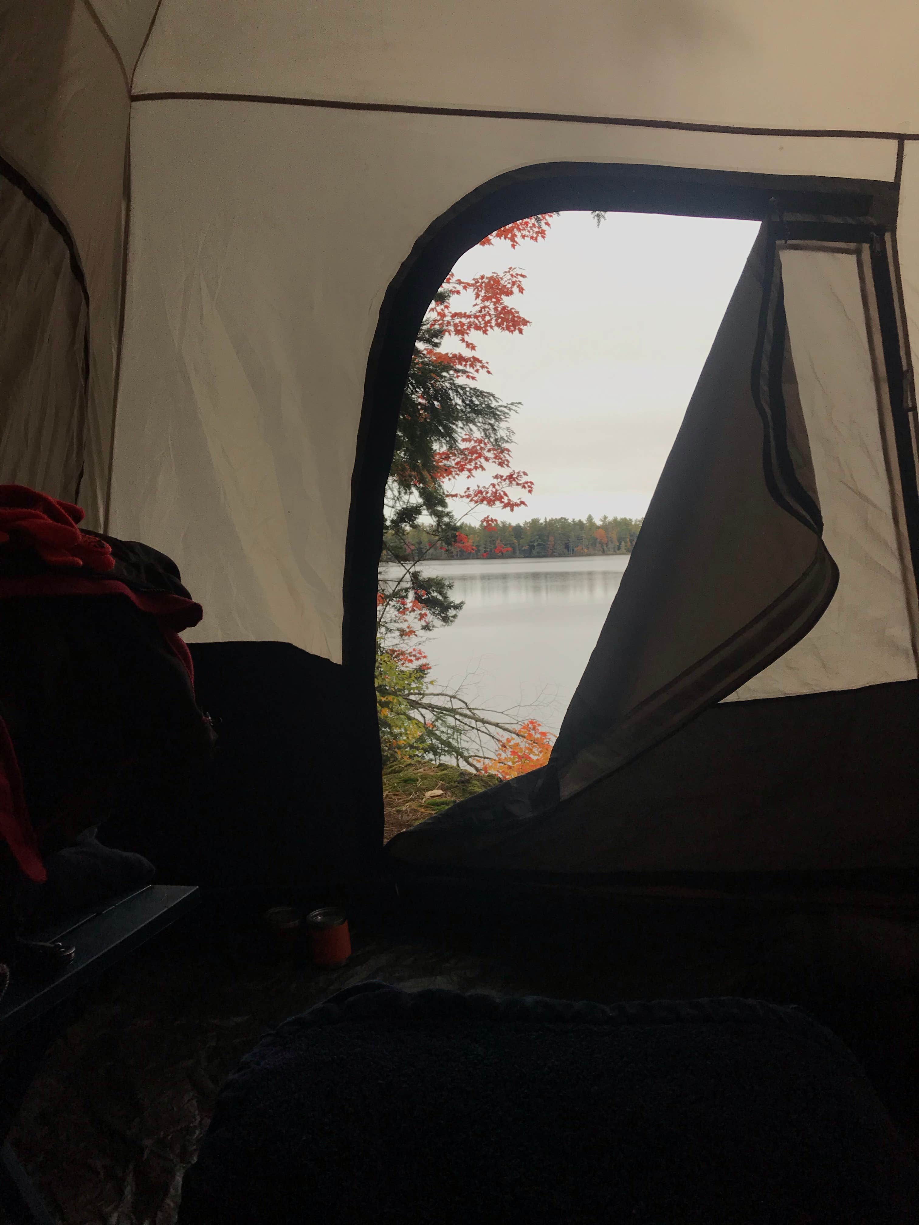 Magy C.'s photo of glamping accommodations at South Gemini Lake State Forest Campground near Munising, MI