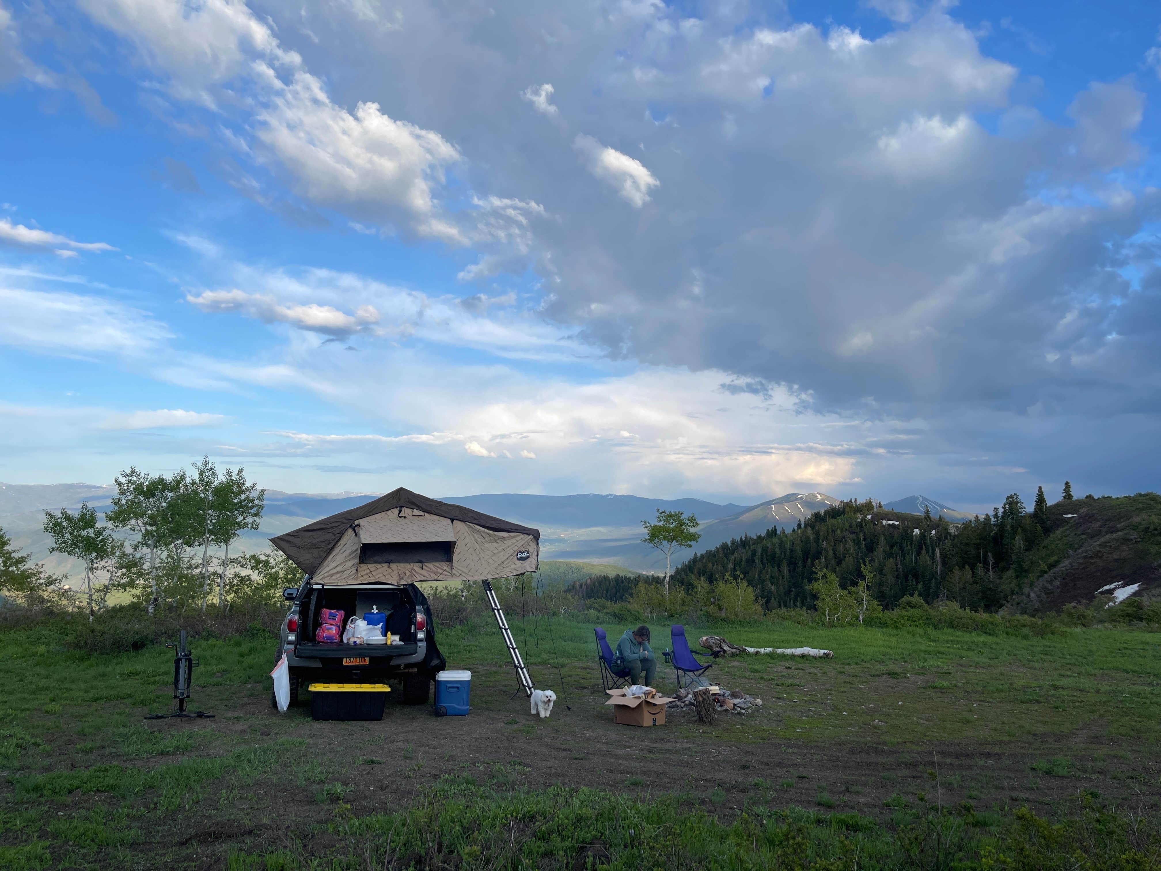 Austin T.'s photo of a dispersed camping area at Cascade Springs Dispersed Site near Mounthaven, UT