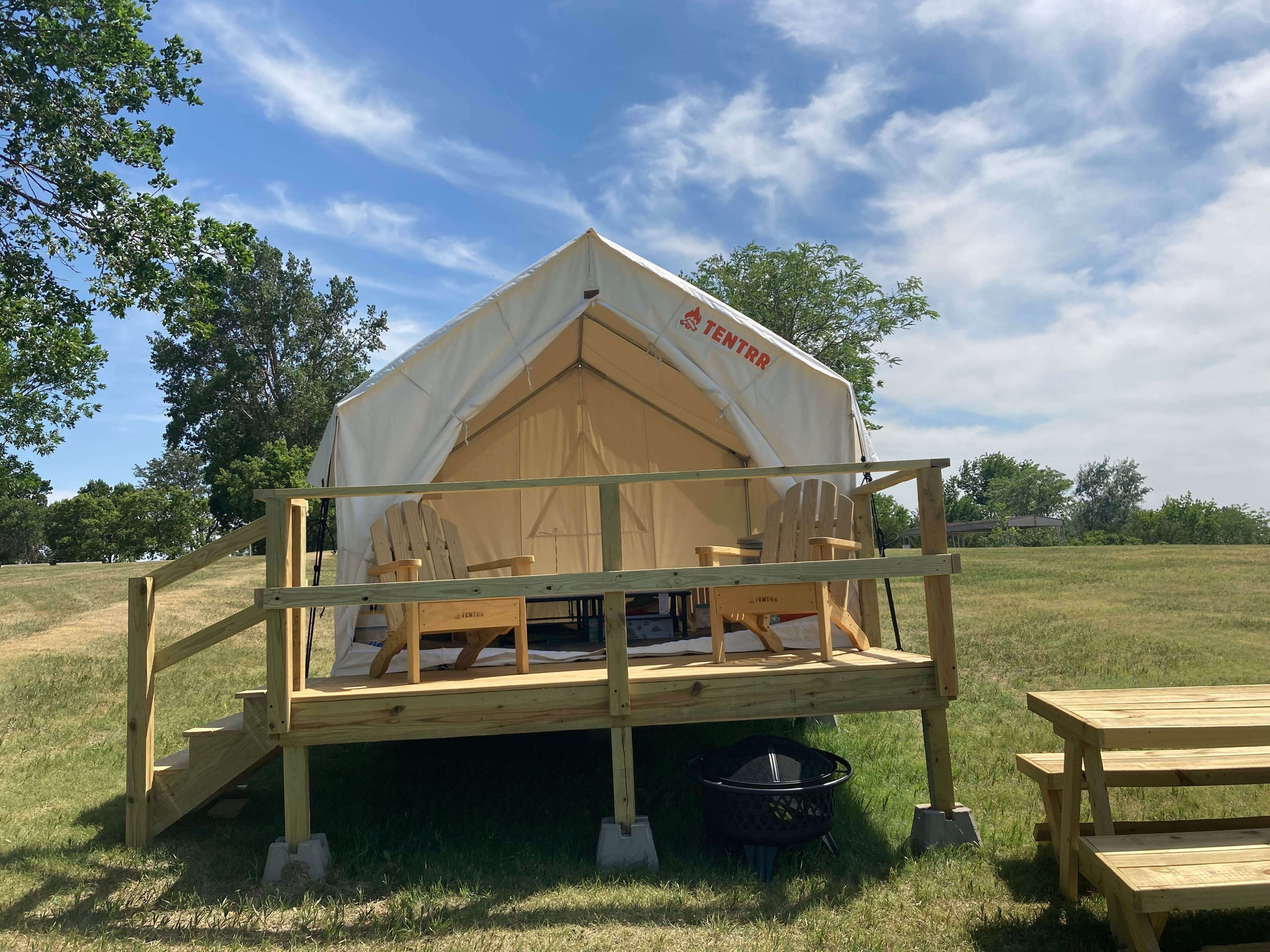 The Dyrt's photo at Tentrr State Park Site - Nebraska Sherman SRA ___ Middle Ridge Lakeview G ___ Single Camp near Ashton, NE