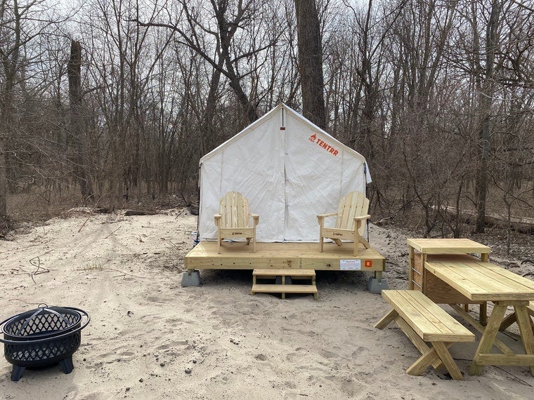 Camper submitted image from Tentrr State Park Site - Nebraska Louisville SRA ___ Cottonwood E ___ Single Camp - 1