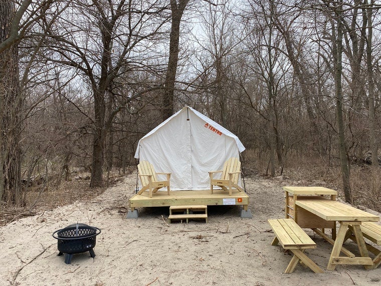 Camper submitted image from Tentrr State Park Site - Nebraska Louisville SRA ___ Cottonwood F ___ Single Camp - 1