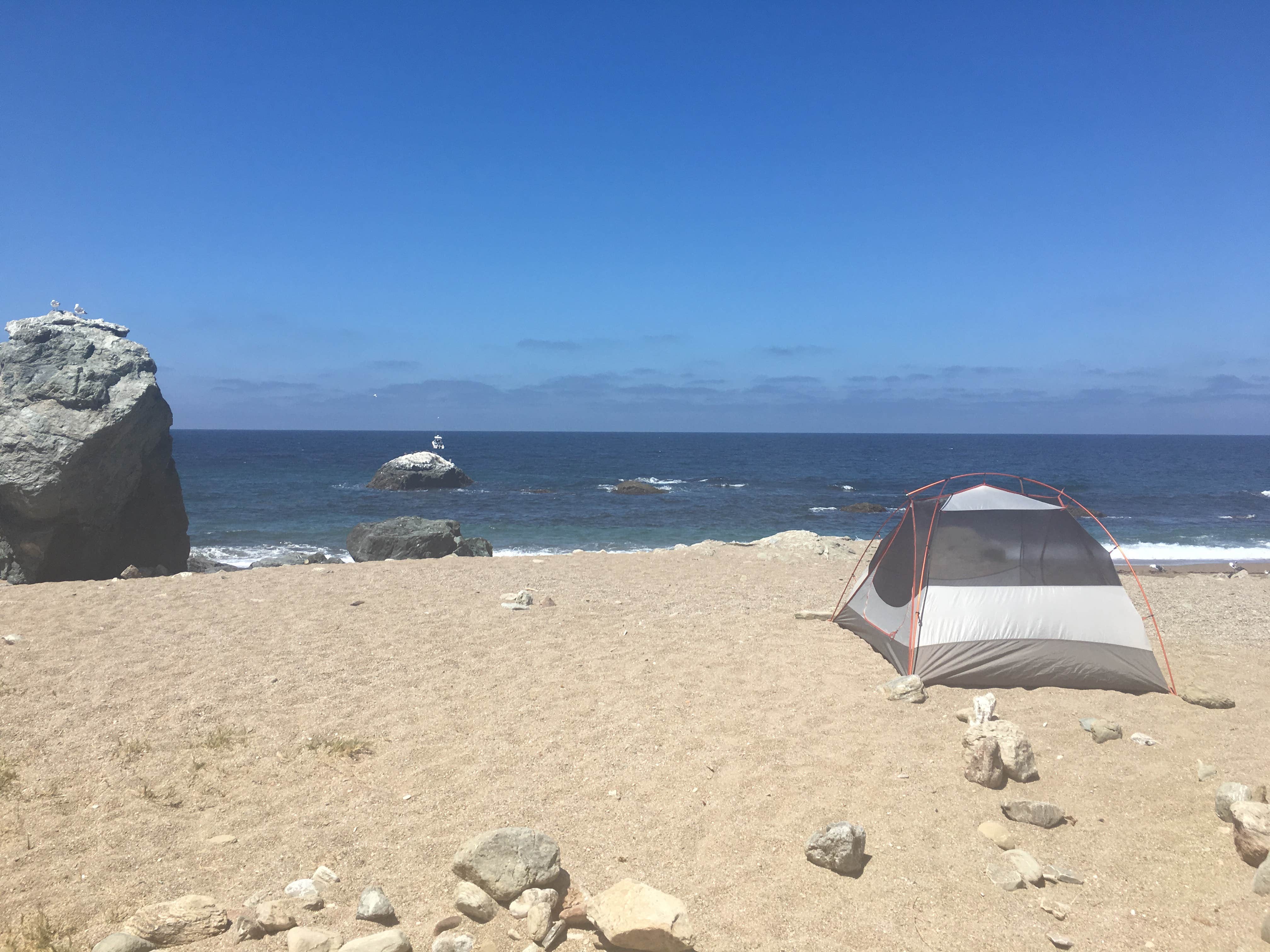 Lacie G.'s photo of tent camping at Parsons Landing Campground near Sunset Beach, CA