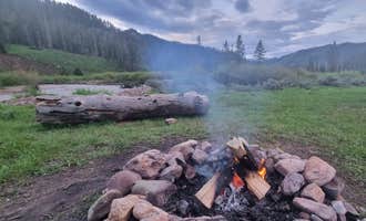 Camping near Rim Station: Dispersed camping along Cliff Creek in Bridger-Teton National Forest, Bondurant, Wyoming
