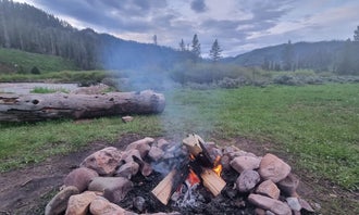 Dispersed camping along Cliff Creek in Bridger-Teton National Forest