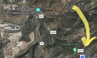 Camping near Albuquerque Central KOA: Coyote Trailhead, Tijeras, New Mexico