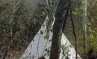 Camping near Fiery Fork Conservation Area: Tipi village , Stover, Missouri