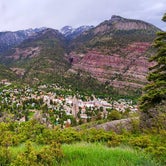 View of Ouray from overlook in campground