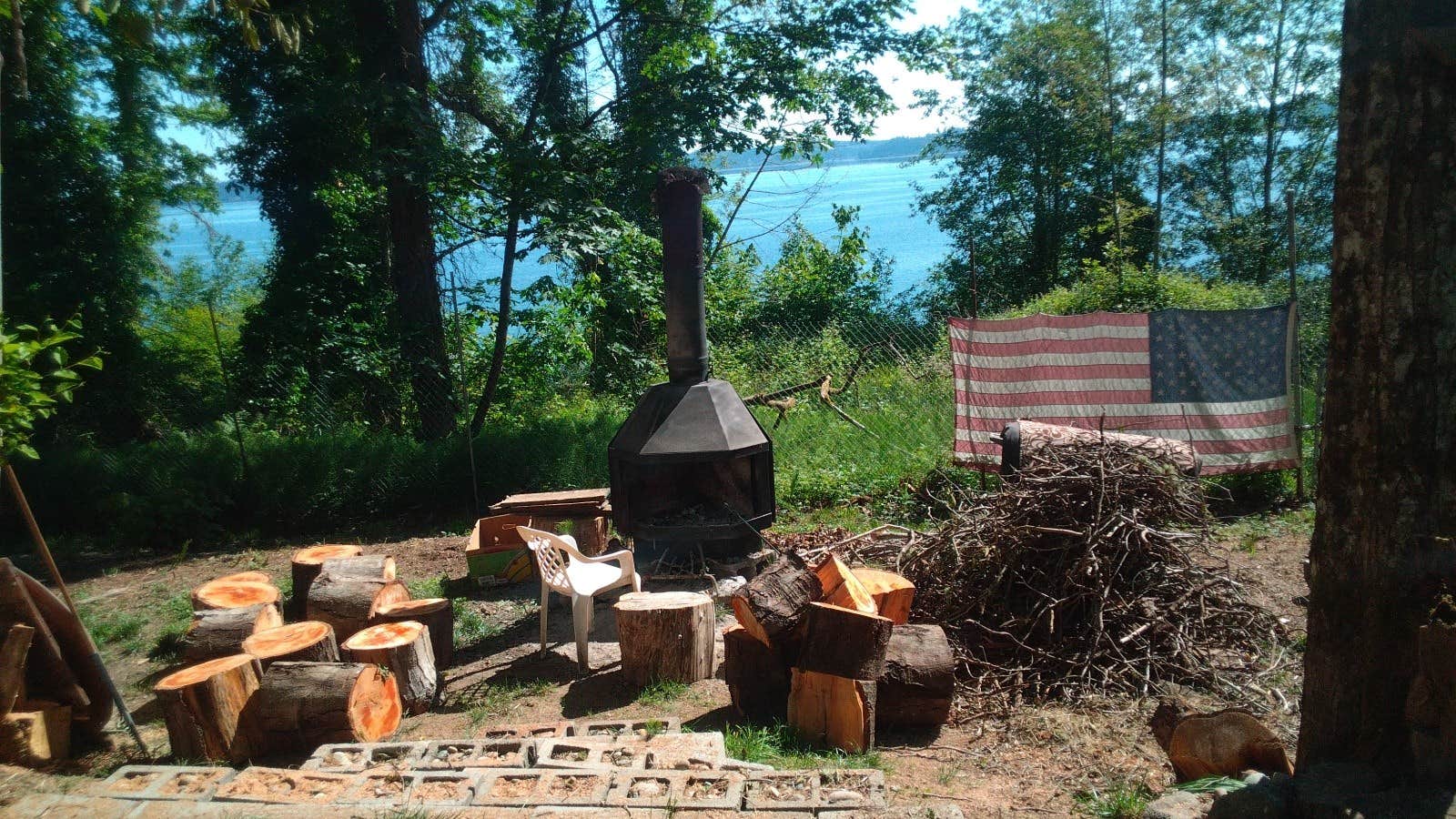 Cari L.'s photo of tent camping at Macie's Brook near Lake Tapps, WA