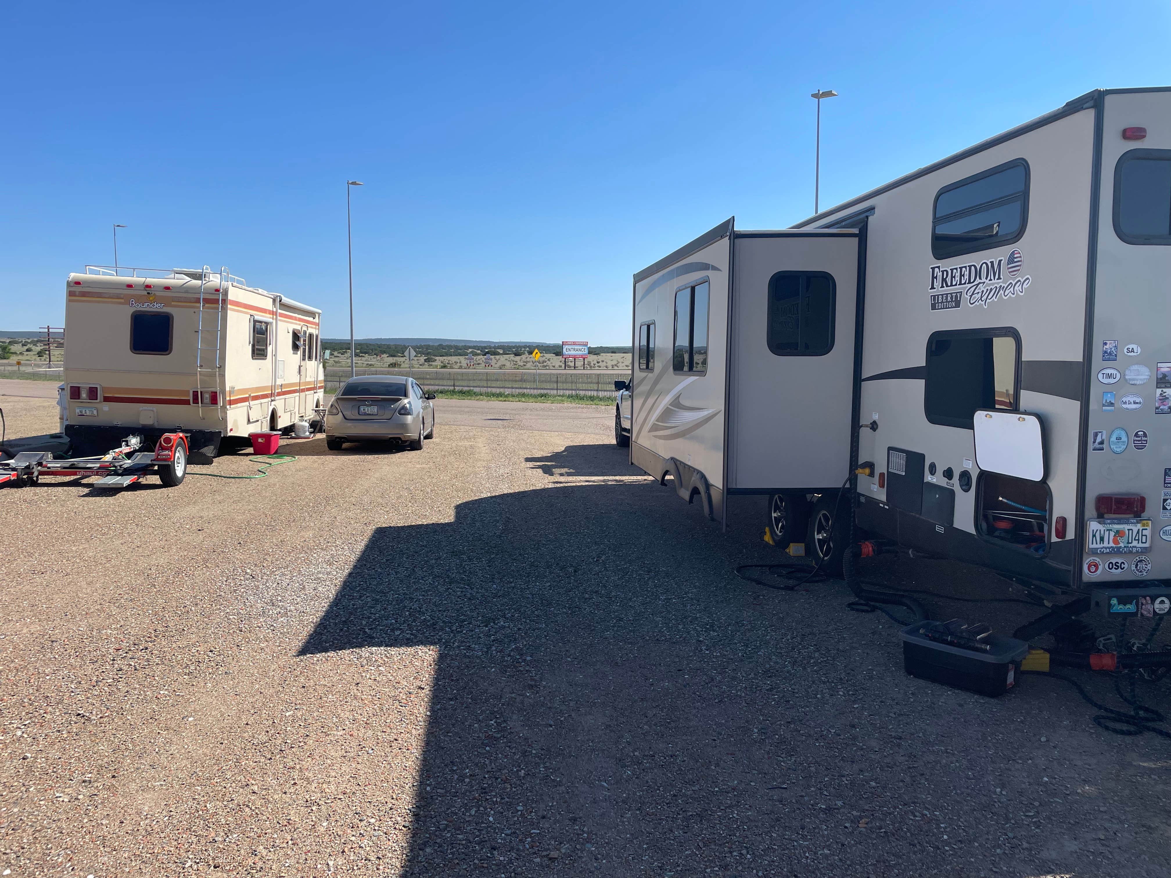 Camping near El Rancho: Clines Corners, Pinos Altos, New Mexico