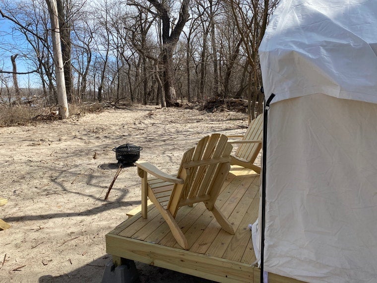 Camper submitted image from Tentrr State Park Site - Nebraska Louisville SRA ___ Cottonwood G ___ Single Camp - 1