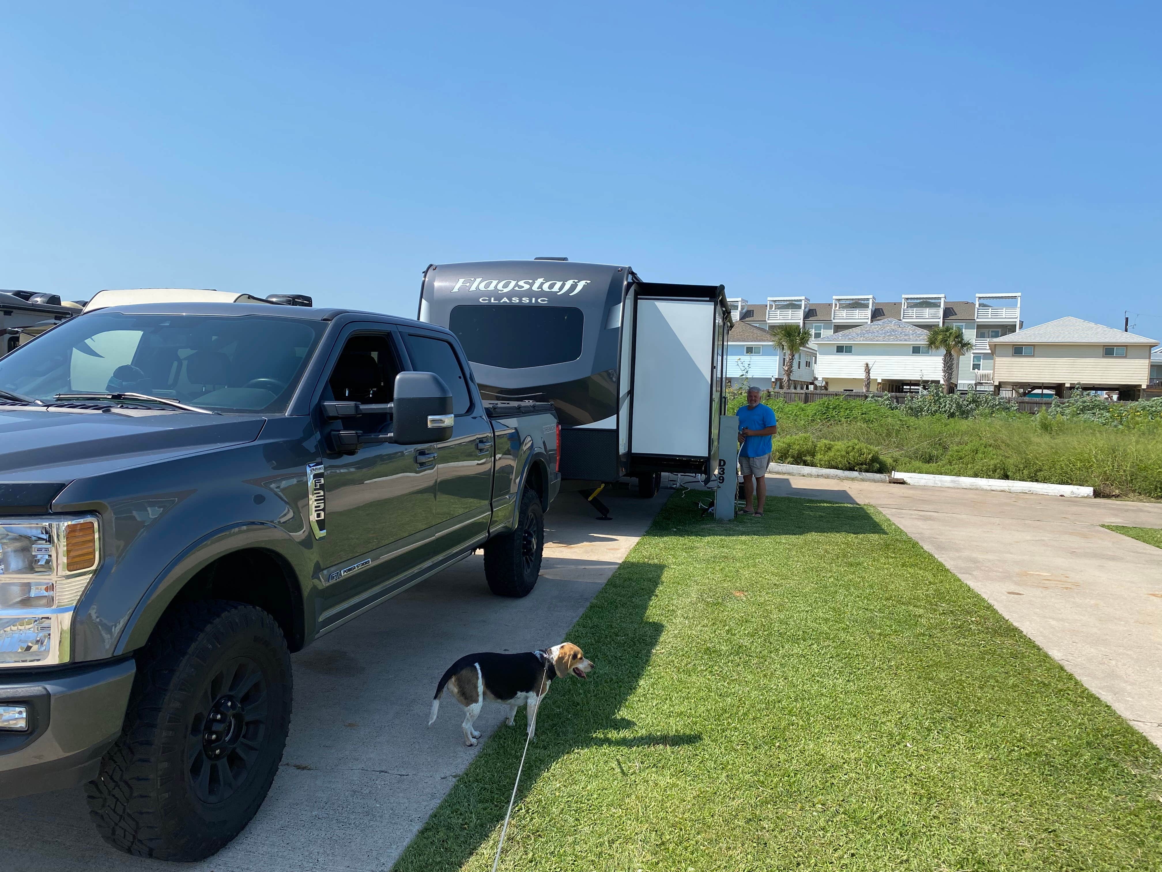 Melanie T.'s photo of camping with pets at Surfside RV Resort near Padre Island National Seashore