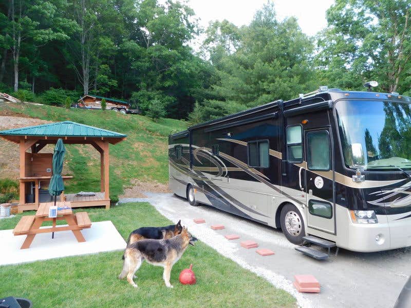 Jim E.'s photo of camping with pets at Deer Springs RV Park near Nantahala National Forest