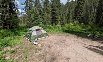 Camping near Fall Creek dispersed: Mike Harris Creek Camp, Victor, Idaho