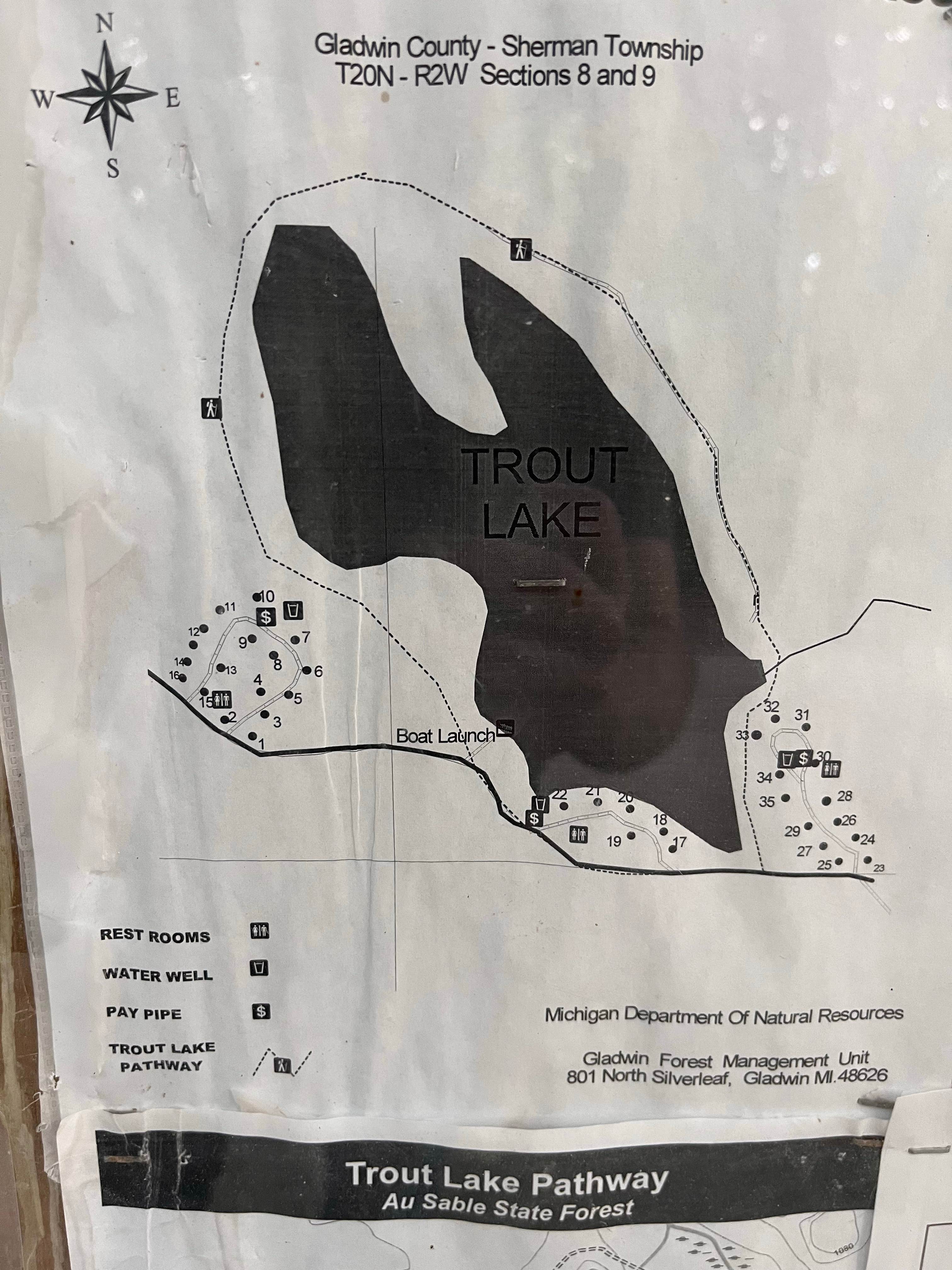 Camper-submitted photo at Trout Lake State Forest Campground near Gladwin, MI