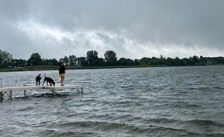 Emilie V.'s photo of camping with pets at Moon Lake near Valley City, ND