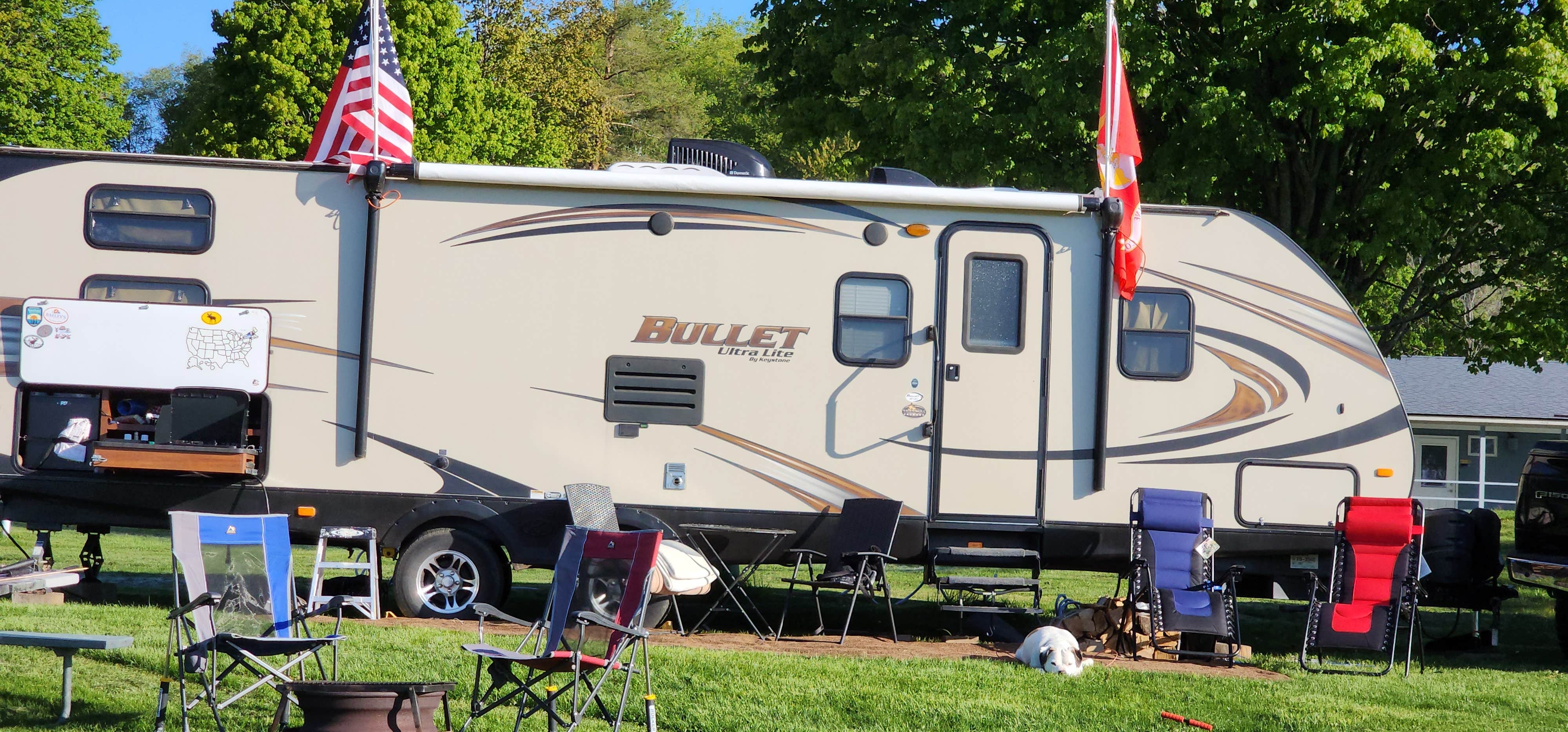 Christopher  S.'s photo of camping with pets at Lake Champagne Resort Vermont, Inc. near Lincoln, VT