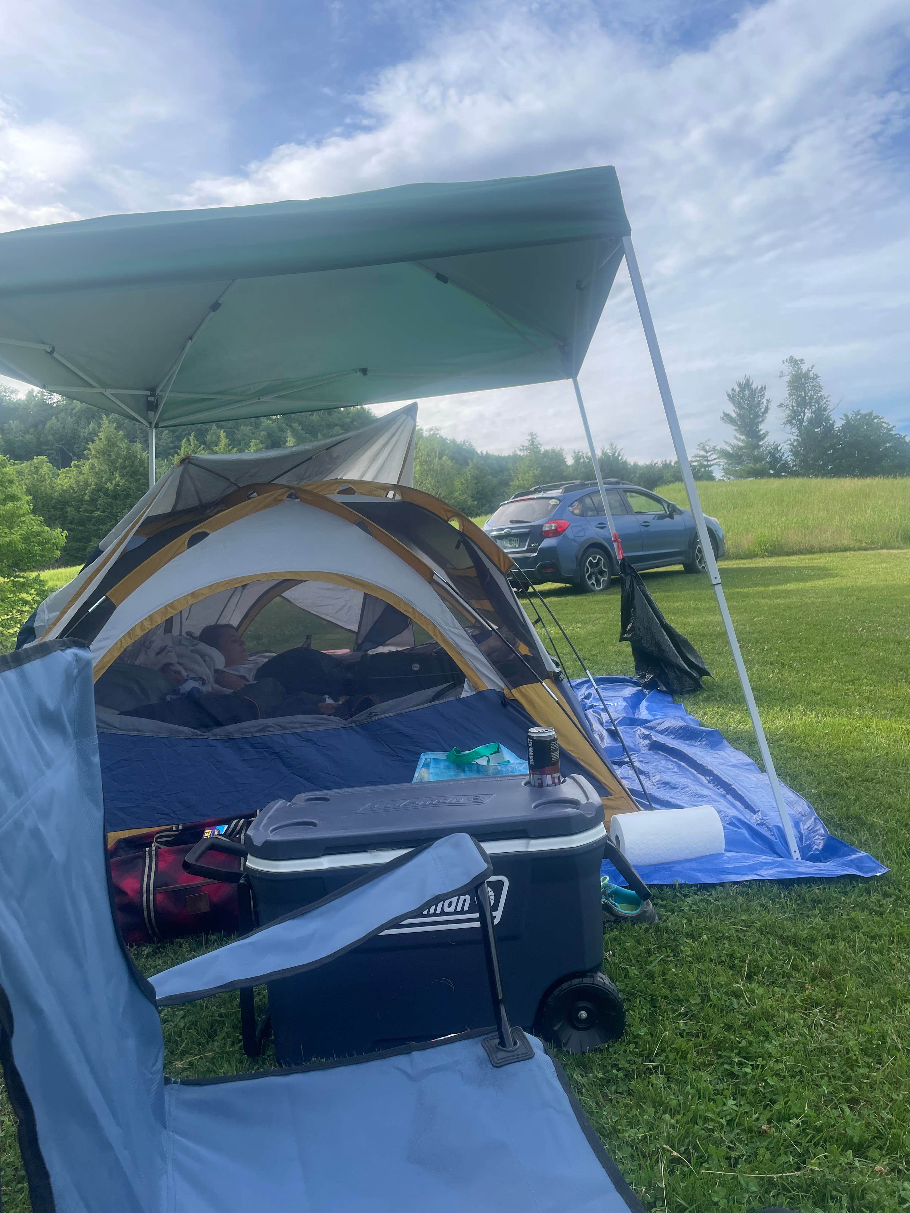 Evan M.'s photo of tent camping at Black Creek Maple's Nature Escape and Tent Haven near Keeseville, NY