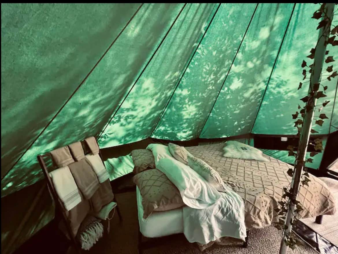 Brittnee L.'s photo of glamping accommodations at Hidden Brook Glamping near Union Dale, PA