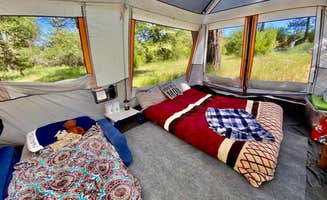 Krystle L.'s photo of glamping accommodations at Burnt Rancheria Campground near Potrero, CA